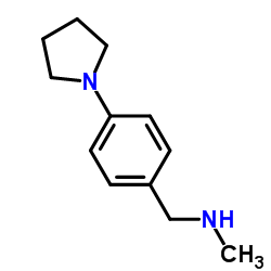 N-甲基-N (4-吡咯-1-苯基)胺结构式