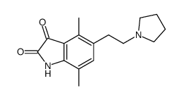4,7-dimethyl-5-(2-pyrrolidin-1-ylethyl)-1H-indole-2,3-dione结构式