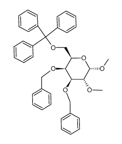 methyl 3,4-di-O-benzyl-2-O-methyl-6-O-trityl-α-D-galactopyranoside Structure
