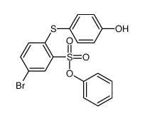 phenyl 5-bromo-2-(4-hydroxyphenyl)sulfanylbenzenesulfonate结构式