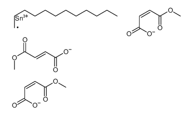 methyl (Z,Z,Z)-8-dodecyl-8-[(4-methoxy-1,4-dioxobut-2-enyl)oxy]-3,6,10-trioxo-2,7,9-trioxa-8-stannatrideca-4,11-dien-13-oate structure