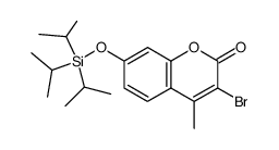 3-bromo-4-methyl-7-((triisopropylsilyl)oxy)-2H-chromen-2-one结构式