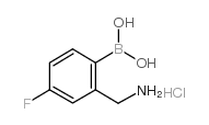(2-(AMINOMETHYL)-4-FLUOROPHENYL)BORONIC ACID HYDROCHLORIDE structure