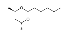 (4R,6R)-4,6-dimethyl-2-pentyl-1,3-dioxane结构式