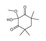 2-hydroxy-2-methoxy-4,4,6,6-tetramethylcyclohexane-1,3-dione结构式