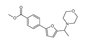 methyl 4-[5-(1-morpholin-4-ylethyl)furan-2-yl]benzoate结构式