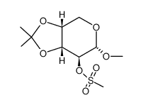 methyl 3,4-O-isopropylidene-2-O-methanesulfonyl-α-D-arabinopyranoside Structure