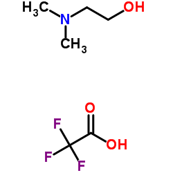 N,N-DIMETHYL(2-HYDROXYETHYL)AMMONIUM TRIFLUOROACETATE结构式