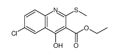 3-Quinolinecarboxylic acid, 6-chloro-4-hydroxy-2-(methylthio)-, ethyl ester Structure