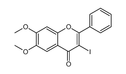 4H-1-Benzopyran-4-one, 3-iodo-6,7-dimethoxy-2-phenyl Structure