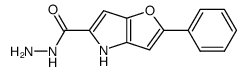 2-phenyl-4H-furo(3,2-b)pyrrole-5-carbohydrazide结构式