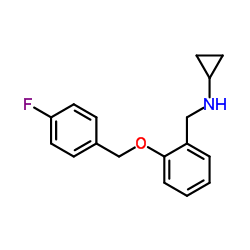 N-(2-((4-FLUOROBENZYL)OXY)BENZYL)CYCLOPROPANAMINE structure