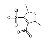 2,5-dimethyl-4-nitropyrazole-3-sulfonyl chloride Structure