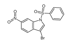 1-benzenesulfonyl-3-bromo-6-nitro-1H-indole结构式