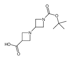 1'-(叔丁氧基羰基)-[1,3'-联氮杂环丁烷]-3-羧酸结构式