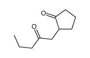2-(2-oxopentyl)cyclopentan-1-one结构式