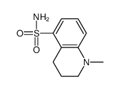1-methyl-3,4-dihydro-2H-quinoline-5-sulfonamide结构式