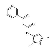 1,3-dimethyl-5-(β-pyridoylaceto)amino-pyrazole Structure