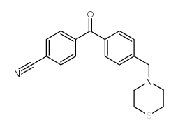4-CYANO-4'-THIOMORPHOLINOMETHYL BENZOPHENONE结构式