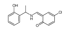4-chloro-6-[[1-(2-hydroxyphenyl)ethylamino]methylidene]cyclohexa-2,4-dien-1-one Structure
