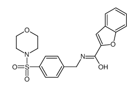 N-[(4-morpholin-4-ylsulfonylphenyl)methyl]-1-benzofuran-2-carboxamide结构式