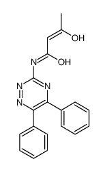 N-(5,6-diphenyl-1,2,4-triazin-3-yl)-3-hydroxybut-2-enamide Structure