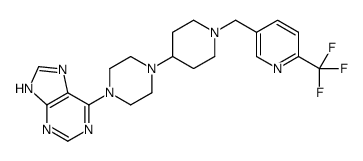 6-[4-[1-[[6-(trifluoromethyl)pyridin-3-yl]methyl]piperidin-4-yl]piperazin-1-yl]-7H-purine Structure