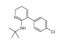 N-tert-butyl-5-(4-chlorophenyl)-2,3-dihydropyridin-6-amine结构式
