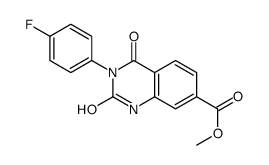 methyl 3-(4-fluorophenyl)-2,4-dioxo-1H-quinazoline-7-carboxylate结构式