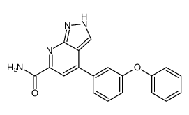 4-(3-phenoxyphenyl)-1H-pyrazolo[3,4-b]pyridine-6-carboxamide Structure