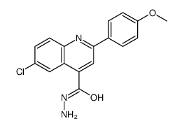 6-chloro-2-(4-methoxyphenyl)quinoline-4-carbohydrazide Structure