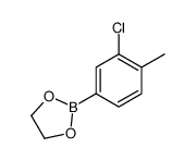 2-(3-chloro-4-methylphenyl)-1,3,2-dioxaborolane结构式