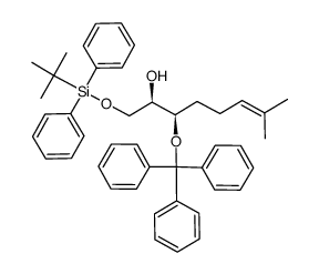 1-(tert-butyl-diphenyl-silanyloxy)-7-methyl-3-trityloxy-oct-6-en-2-ol Structure