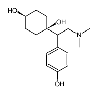 1-[2-dimethylamino-1-(4-phenolyl)ethyl]-cis-1,4-cyclohexandiol结构式