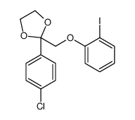2-(4-chlorophenyl)-2-[(2-iodophenoxy)methyl]-1,3-dioxolane结构式