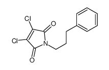3,4-dichloro-1-(3-phenylpropyl)pyrrole-2,5-dione结构式