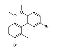 1,1'-Biphenyl, 3,3'-dibromo-6,6'-dimethoxy-2,2'-dimethyl-, (1S)结构式
