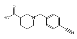 1-[(4-cyanophenyl)methyl]piperidine-3-carboxylic acid结构式