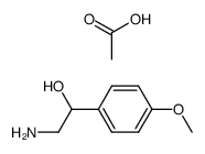 beta-hydroxy-p-methoxyphenethylammonium acetate Structure