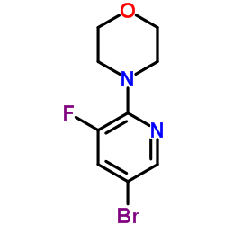 4-(5-溴-3-氟吡啶-2-基)吗啉结构式