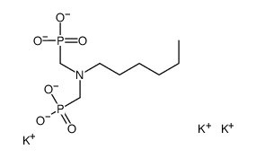 tripotassium hydrogen [(hexylimino)bis(methylene)]bisphosphonate结构式