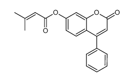 7-(β,β-dimethylacryloxy)-4-phenylcoumarin Structure