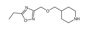 4-(5-乙基-[1,2,4]噁二唑-3-基甲氧基甲基)-哌啶结构式