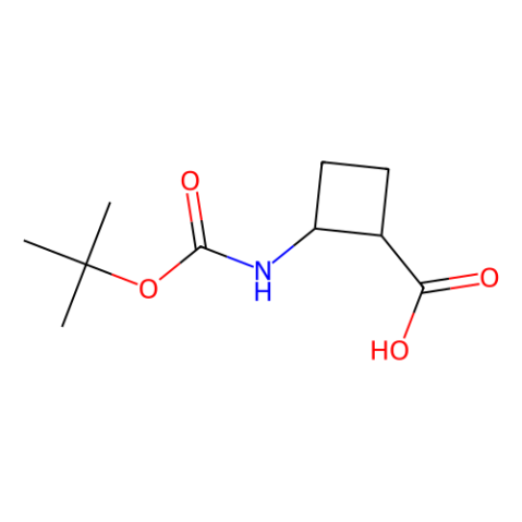 (1R,2R)-2-{[(tert-butoxy)carbonyl]amino}cyclobutane-1-carboxylic acid Structure