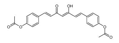 Acetic acid 4-[(1E,3Z,6E)-7-(4-acetoxy-phenyl)-3-hydroxy-5-oxo-hepta-1,3,6-trienyl]-phenyl ester结构式