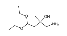4,4-diethoxy-1-amino-2-methyl-butan-2-ol结构式