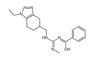 N-[N-[(1-ethyl-4,5,6,7-tetrahydrobenzimidazol-5-yl)methyl]-N'-methylcarbamimidoyl]benzamide结构式