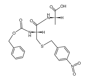 N-Benzyloxycarbonyl-S-(4-nitro-benzyl)-L-cysteinyl-L-alanin Structure