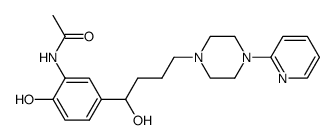 5-[4-[4-(2-pyridyl)-1-piperazinyl]-1-hydroxybutyl]-2-hydroxyacetanilide结构式