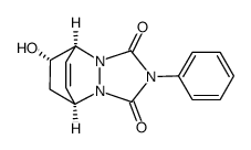 (1S*,10S*)-10-Hydroxy-4-phenyl-2,4,6-triazatricyclo<5.2.2.02,6>undec-8-en-3,5-dion Structure